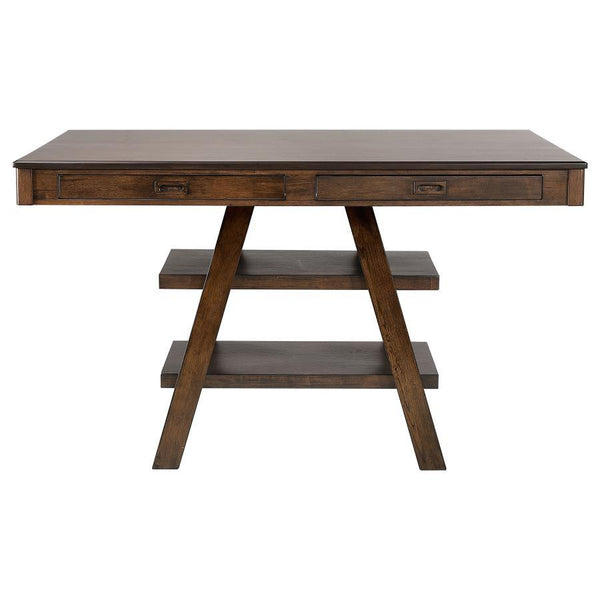Dewey - Mesa de comedor rectangular de altura de mostrador - Nogal