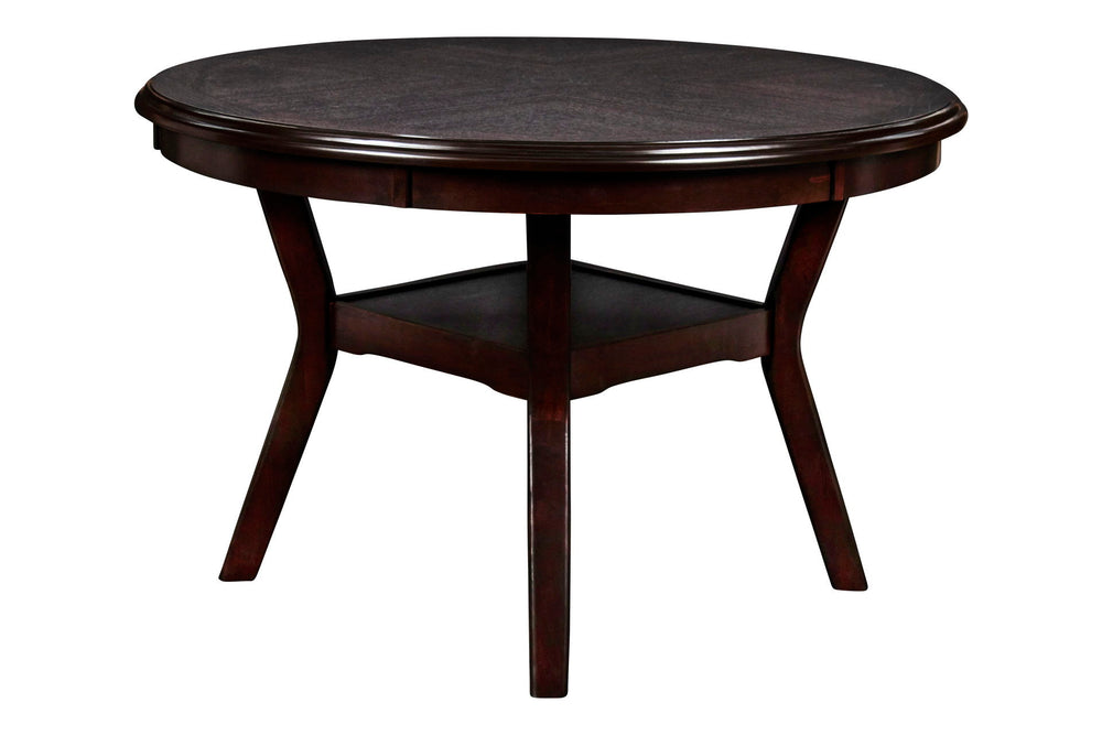 The elegant Gia 5 Piece Dining Table and Chair Set is built with durability and comfort in mind. This dining set provides spacious seating for four, and a handy storage shelf located under the table top to store dinnerware or decor. The dining table apron