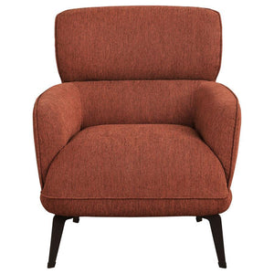 Andrea - Upholstered Crecent Arm Accent Chair - Orange