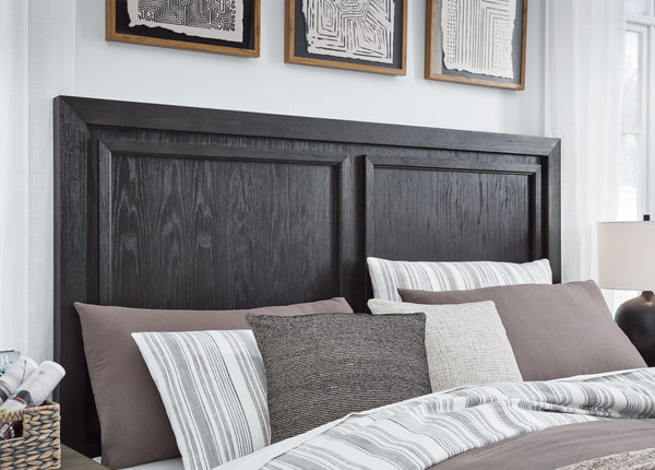 Foyland - Black / Brown - Queen Panel Storage Bed