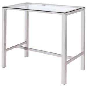 Bar Units and Bar Tables Contemporary Bar Table with Glass Top