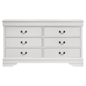 Louis Philippe - 6-Drawer Dresser - White