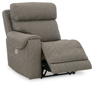 Starbot - Fossil - 5-Piece Power Reclining Sectional With Storage Console