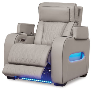 Boyington - Gray - Power Recliner/Adj Headrest
