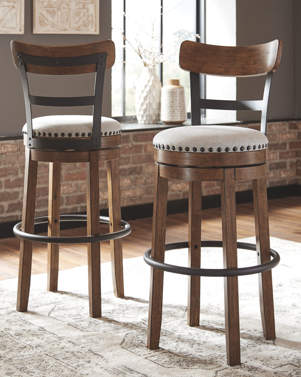 A touch of rustic-industrial style is such a fashion-forward choice, and this barstool doesnâ€™t disappoint. Set this tall barstool by the kitchen bar for a visually intriguing mix of new and old.<br><br><b>Additional Dimensions</b><br><ul><li>Footrest he