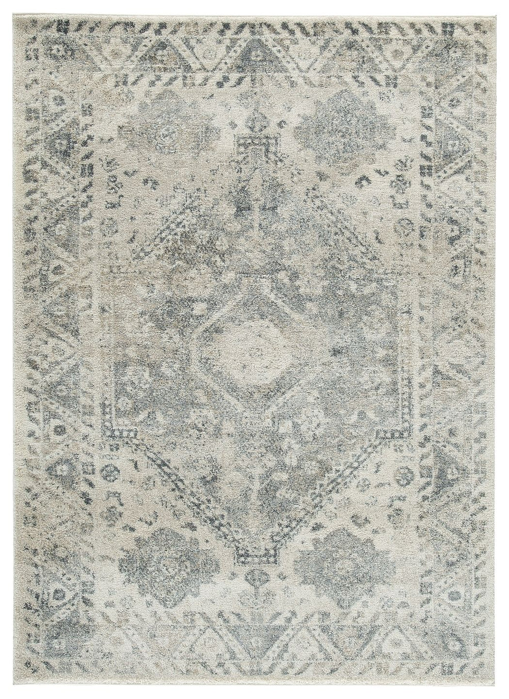 Alfombra Precia - Gris / Crema - Mediana