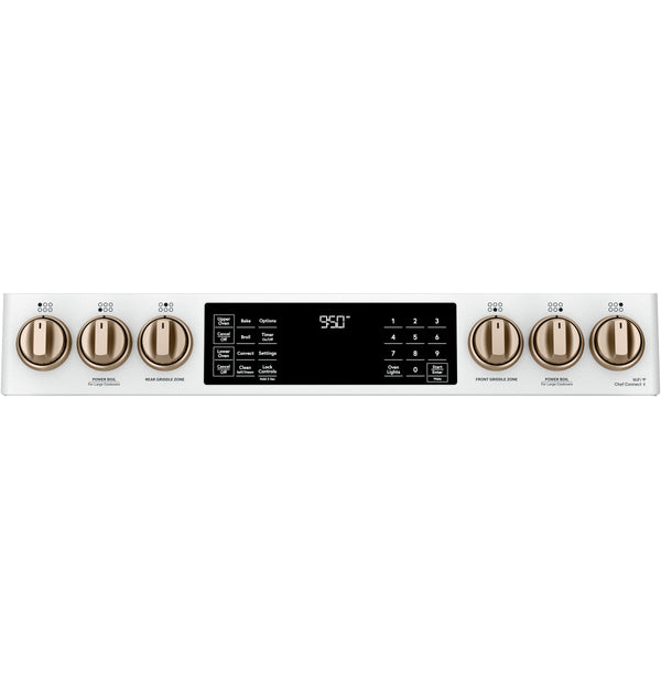 Café™ 30" Smart Slide-In, Front-Control, Dual-Fuel, Double-Oven Range with Convection