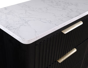  modern aesthetic. The collection features a luxuriously upholstered bed