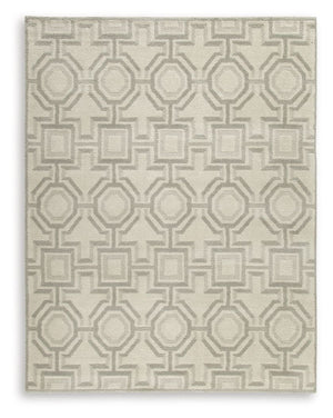 Define a space in a beautiful way with this magnificent rug. Its gorgeous geometric design in gray and ivory infuses a modern sensibility that simply suits your style without being overwhelming. Plus the rug-'s plush pile feels fantastic underfoot.<br/><b