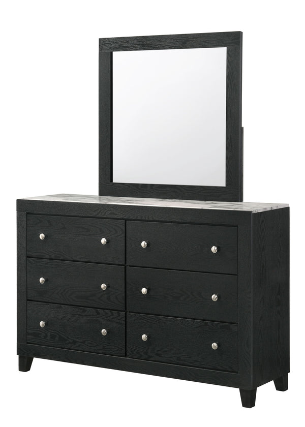Cadence - Dresser & Mirror - Black