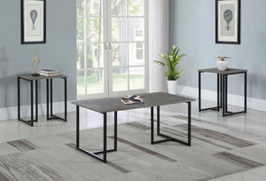  perfect for compact spaces such as dorm rooms or studio apartments. Each piece features a grey wood-look top made from engineered wood and laminate veneer