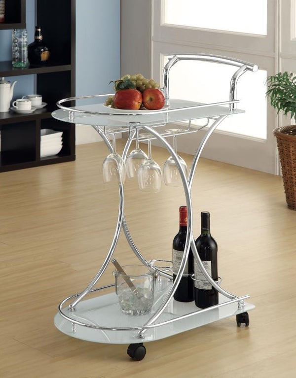  its slender silhouette delivers elegance and utility. Enjoy a curved frame made from chrome finish metal