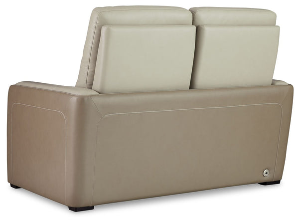 Battleville - Almond - PWR REC Loveseat/Adj Headrest