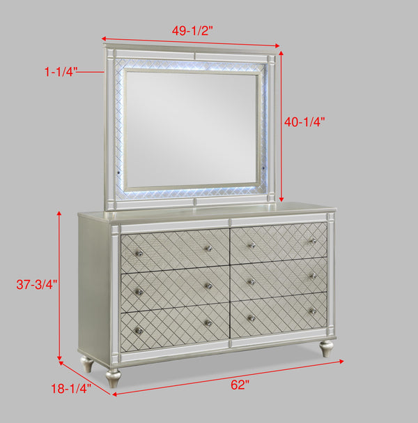  where contemporary chic meets timeless charm. The suite boasts a stunning silver finish