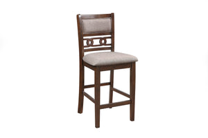Gia - 5 Piece Square Counter Dining Set (Table & 4 Chairs) - Cherry