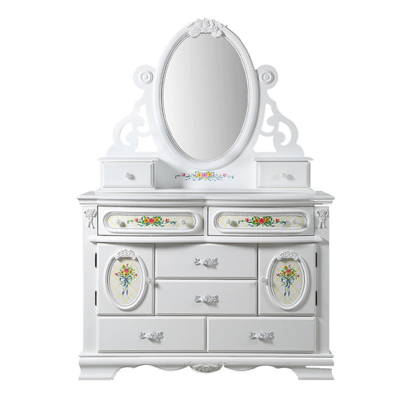 Flora - Mirror With Jewlery - White