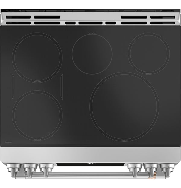 Café™ 30" Smart Slide-In, Front-Control, Induction and Convection Range with Warming Drawer