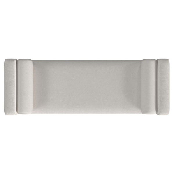 Rosie - Upholstered Accent Bench With Armrests - Vanilla