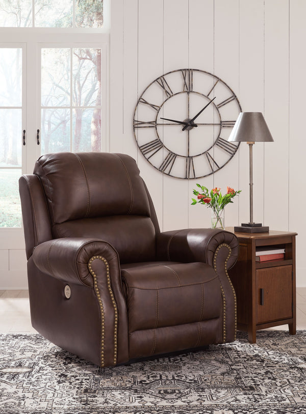 this power recliner cradles you from head to toe. You can easily control its reclining function with the touch of a button