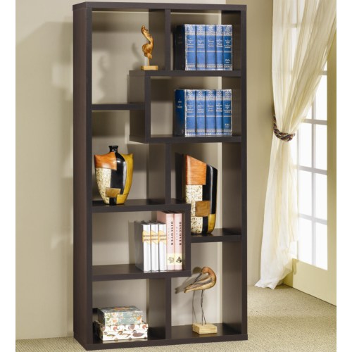 Bookcases Contemporary Asymmetrical Cube Bookcase