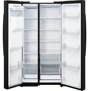 GE® ENERGY STAR® 23.6 Cu. Ft. Counter-Depth Side-By-Side Refrigerator with Extra Tall Dispenser and In-Door Icemaker