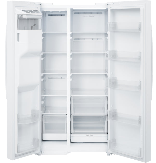 GE® ENERGY STAR® 27.9 Cu. Ft. Side-By-Side Refrigerator with Extra Tall Dispenser and In-Door Icemaker