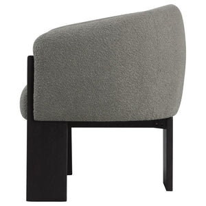 Valdez - Boucle Upholstered Barrel Back Accent Chair - Brown