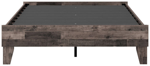 Neilsville - Cama de plataforma completa - Gris multicolor