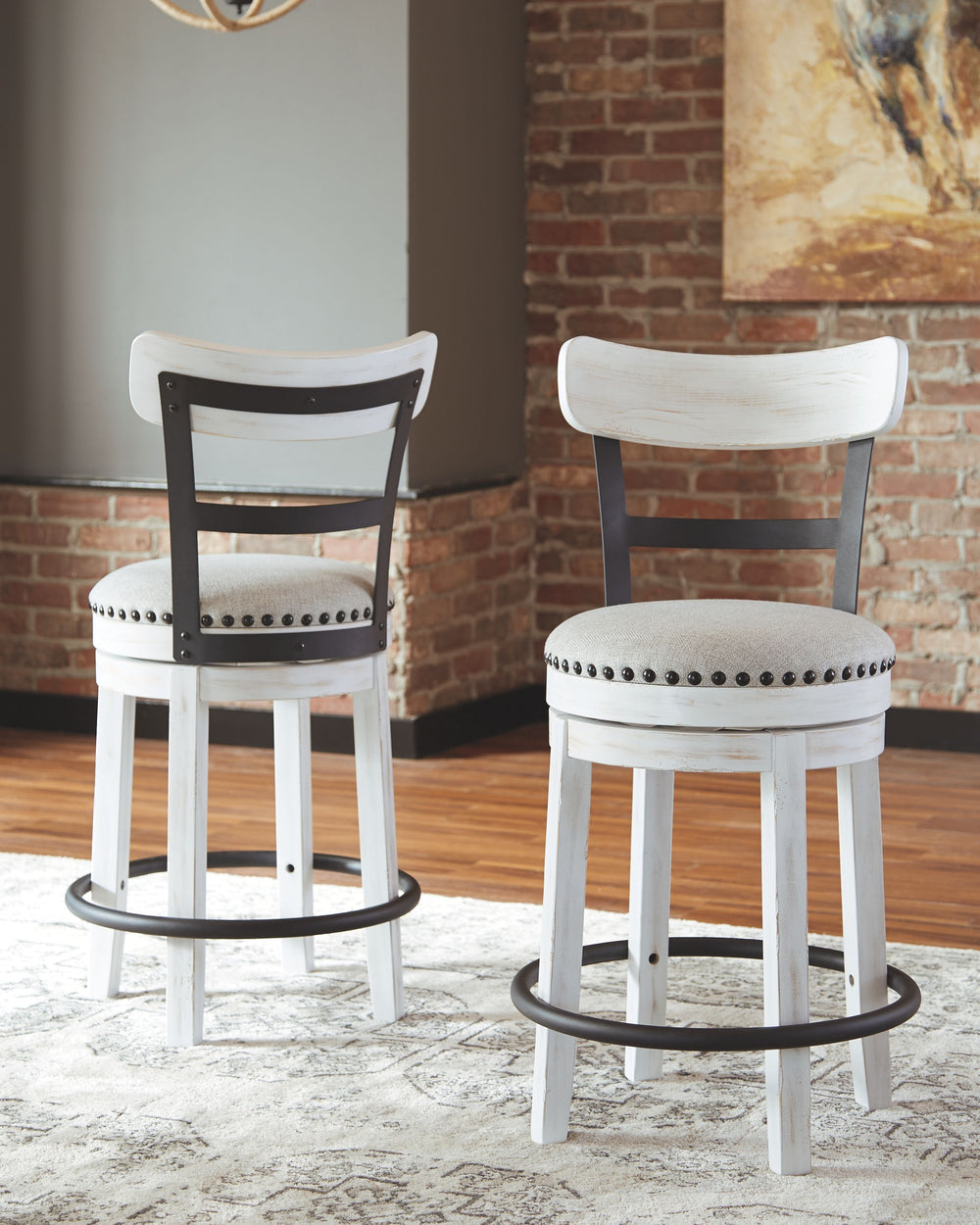 A touch of rustic-industrial style is such a fashion-forward choice, and this barstool doesnâ€™t disappoint. Set this tall barstool by the kitchen bar for a visually intriguing mix of new and old.<br><br><b>Additional Dimensions</b><br><ul><li>Footrest he