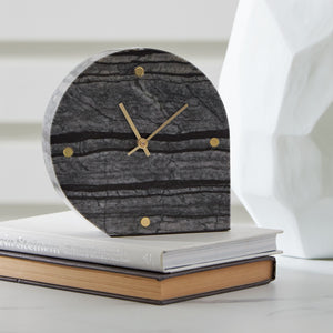  it brings an elevated feel to tabletops and decorative displays. Staying on time has never been so stylish.<br/><br/><b>Product Features</b><ul><li>Made with black mar