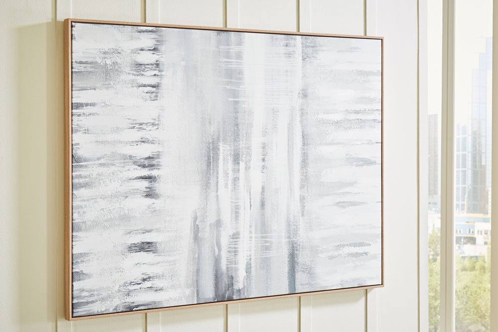 Shed light on the beauty of modern abstracts with this framed canvas wall art. Enriched with hand-painted embellishments for textural interest, this piece proves that high-end art can be comfortably affordable.<br/><br/><b>Product Features</b><ul><li>Fram