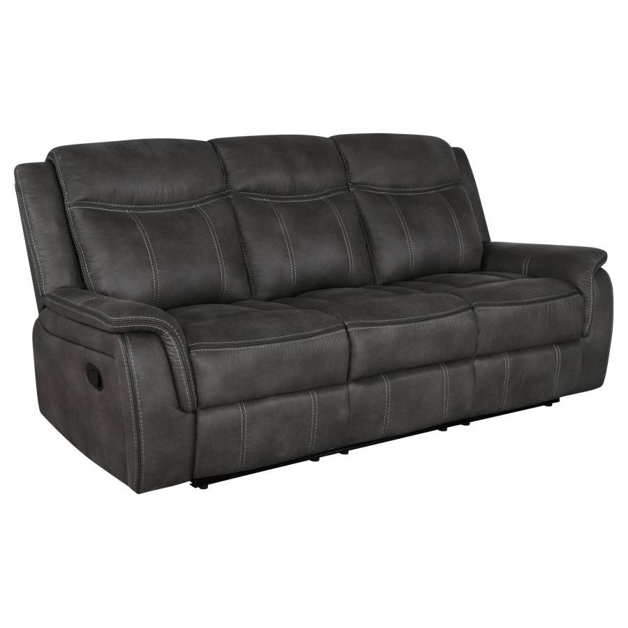 Take a seat in this exceptionally comfortable motion sofa. Enjoy the comfort and softness of the performance-coated microfiber upholstery, coming in neutral color options to easily blend with your home decor. Tufting on the cushions along with cool gel me