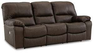 Leesworth - Dark Brown - Power Reclining Sofa