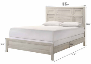 Lorraine - King 4 Piece Bedroom Set - Antique White