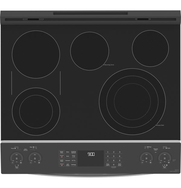 GE Profile™ 30" Smart Slide-In Electric Double Oven Convection Fingerprint Resistant Range
