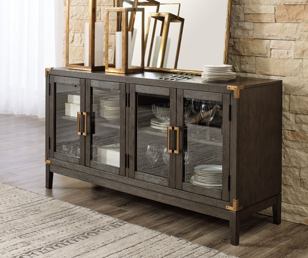 Burkhaus - Dark Brown - 8 Pc. - Dining Room Extension Table