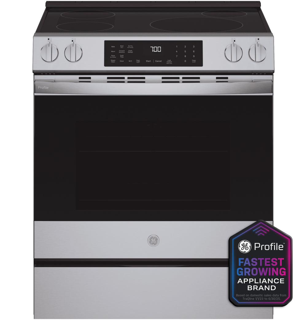GE Profile™ ENERGY STAR® 30" Smart Slide-In Induction and Convection Range with No Preheat Air Fry and EasyWash™ Oven Tray