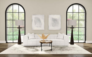  this extra long sofa features fun geometric details