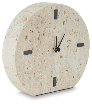 Donfordson - Beige - Table Clock (Set of 2)