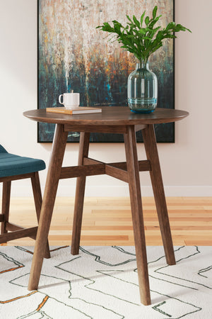 Lyncott - Charcoal / Brown - 5 Pc. - Counter Table