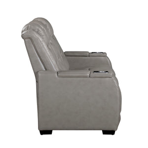 Sofá Breckenridge II con reposacabezas y reposapiés eléctricos - Gris claro