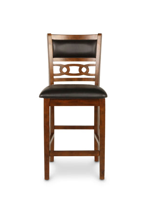 Gia - Counter Chairs (Set of 2) - Brown - Faux Leather