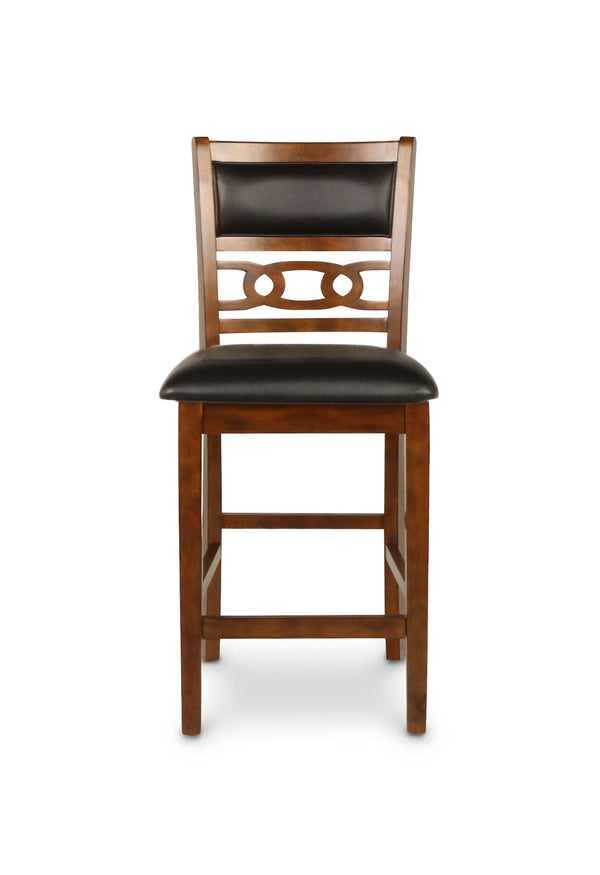 Gia - Counter Chairs (Set of 2) - Brown - Faux Leather