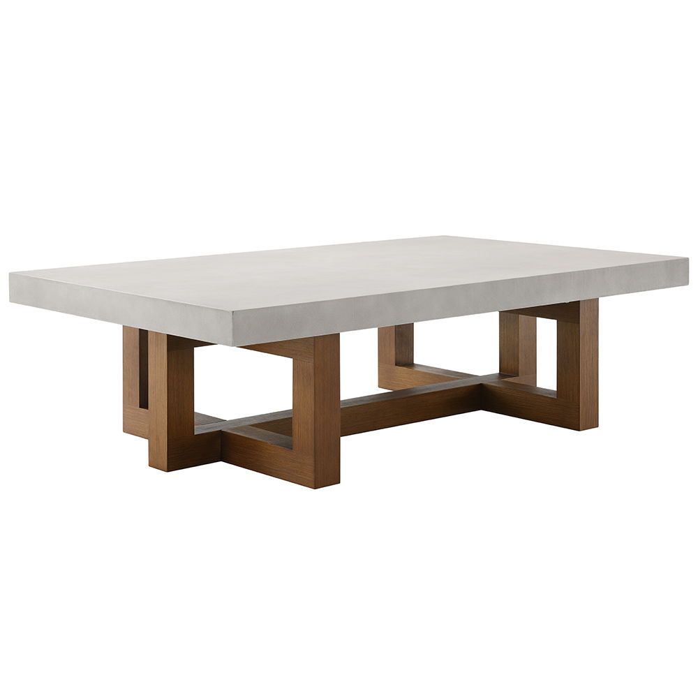Elevate your space with the Keven table set, a perfect blend of industrial chic and rustic elegance. Featuring a striking faux concrete finish table top and a robust wooden base, this set exudes modern sophistication. The cross shaped design of the base a