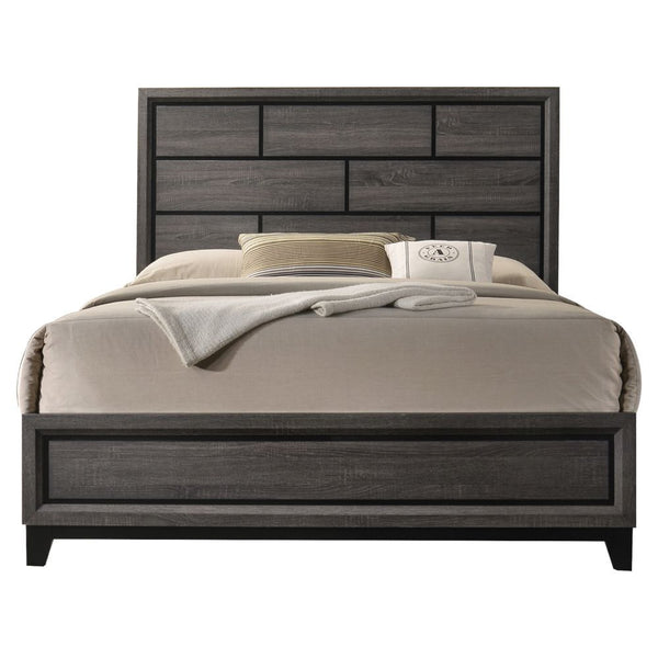 With weathered gray finish, the Valdemar collection combine with the idea of brick elements to bring loft style into your bedroom. The horizontal line design throughout the collection will bring you a relaxing but not monotonous environment in your bedroo