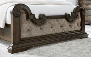 Maylee - Dark Brown - California King Upholstered Bed