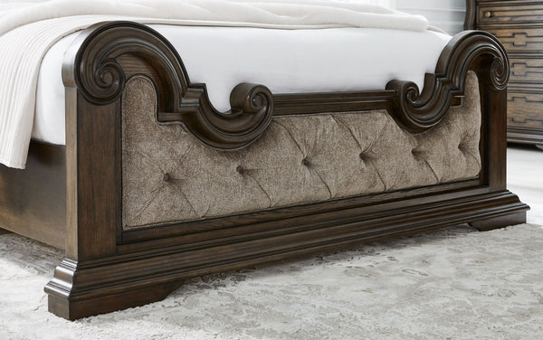 Maylee - Dark Brown - California King Upholstered Bed