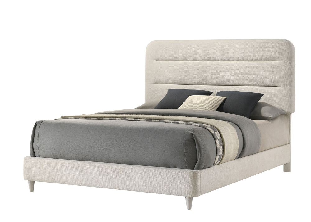 Transform your bedroom into a serene retreat with this contemporary ensemble, where modern sophistication meets luxurious comfort. Featuring sleek lines and a neutral palette, this group exudes elegance and versatility, perfect for any home decor. The cen