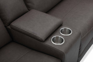 Momentum - 6 Piece Modular Power Reclining Sectional With Power Adjustable Headrests - Dark Granite