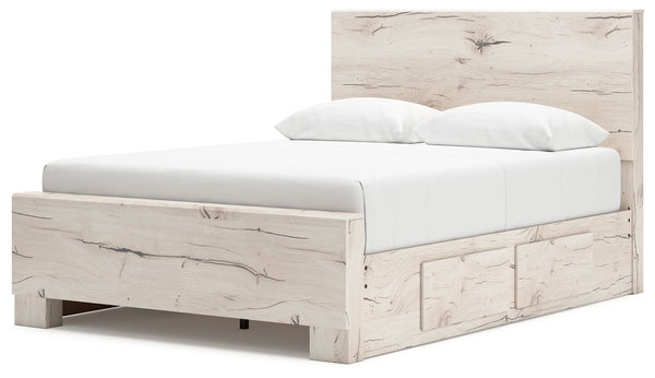 Lawroy - Light Natural - Full Panel Bed With Under Bed Storage